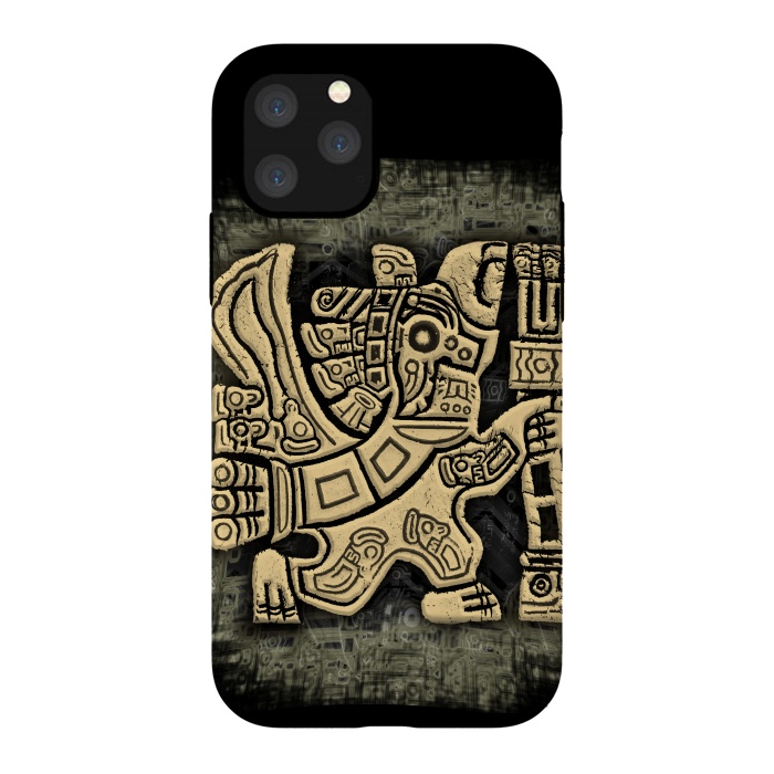 iPhone 11 Pro StrongFit Aztec Eagle Warrior by BluedarkArt
