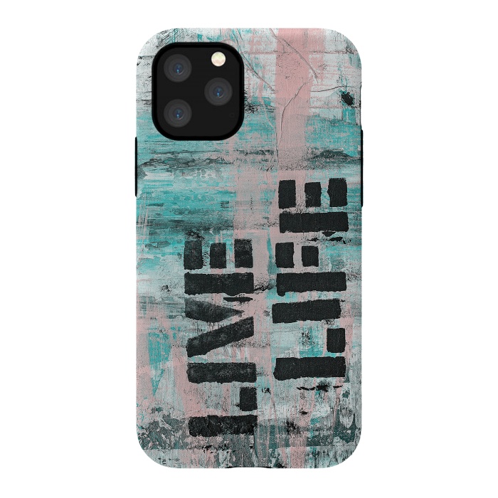 iPhone 11 Pro StrongFit Live Life Pastel Grafitti by Andrea Haase