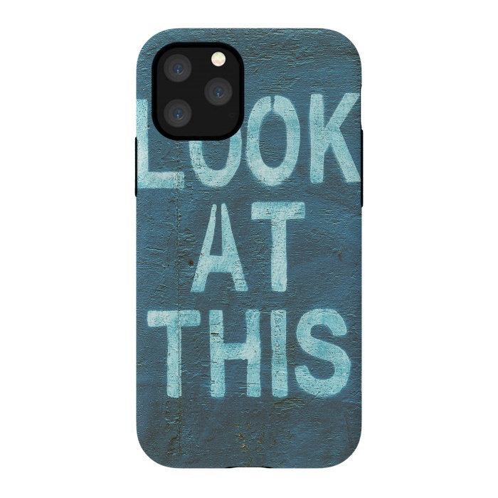 iPhone 11 Pro StrongFit Look At This Teal Urban Art by Andrea Haase