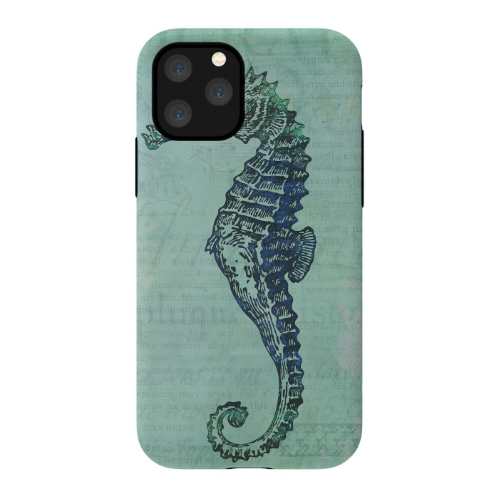 iPhone 11 Pro StrongFit Vintage Seahorse 2 by Andrea Haase