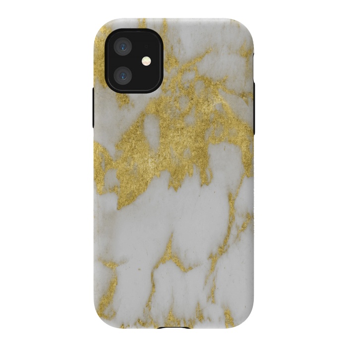 iPhone 11 StrongFit Gold marble by haroulita