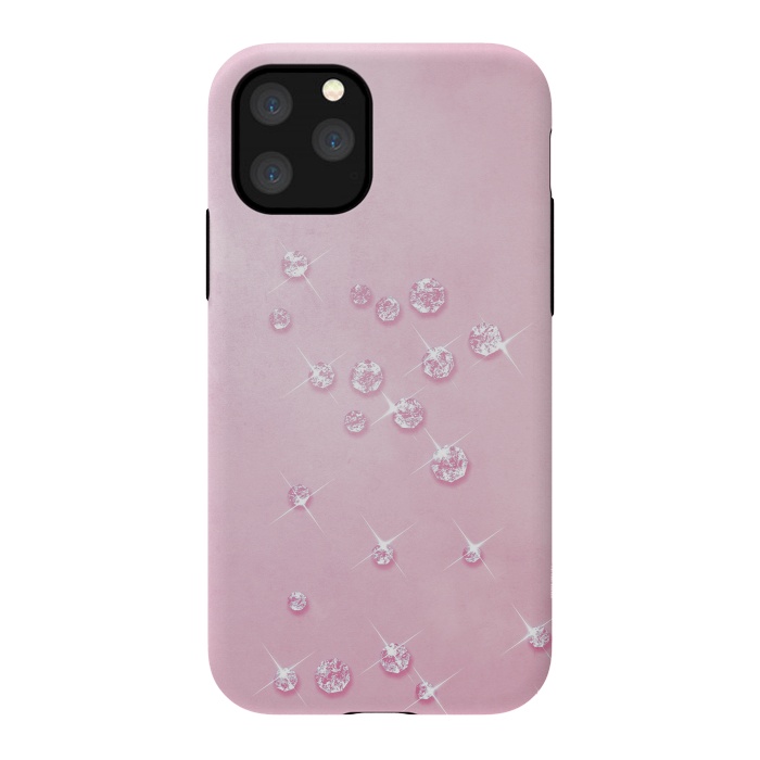 iPhone 11 Pro StrongFit Sparkling Pink Rhinestones by Andrea Haase