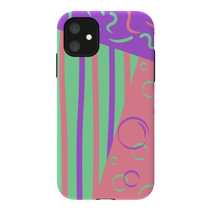 iPhone 11 StrongFit PINK ABSTRACT PATTERN by MALLIKA
