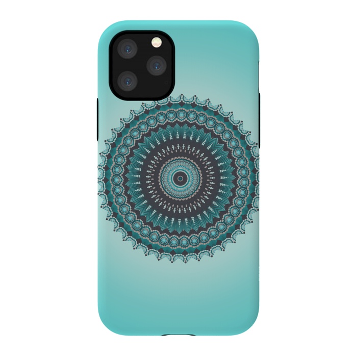 iPhone 11 Pro StrongFit Mandala Turquoise 2 by Andrea Haase