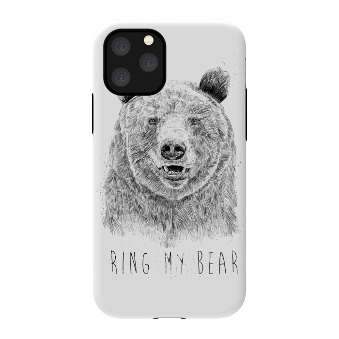 iPhone 11 Pro StrongFit Ring my bear (bw) by Balazs Solti