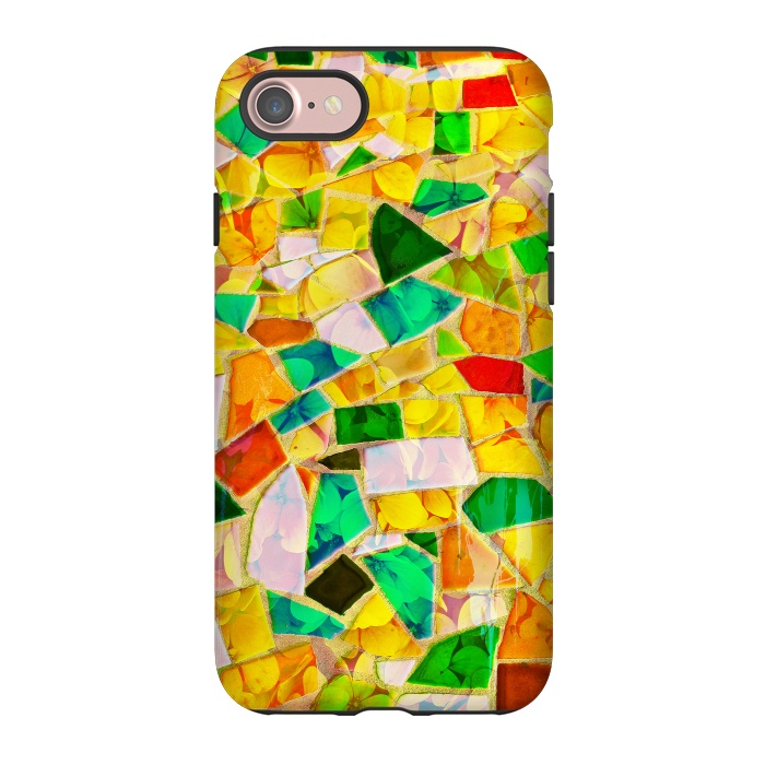 iPhone 7 StrongFit Yellow glass abstract art painting phone case by Josie