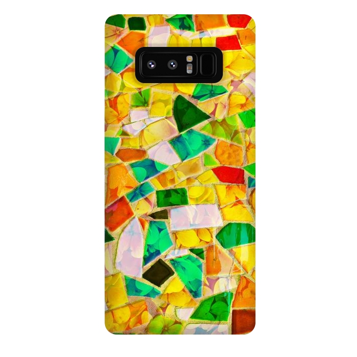Galaxy Note 8 StrongFit Yellow glass abstract art painting phone case by Josie