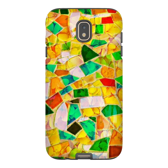 Galaxy J7 StrongFit Yellow glass abstract art painting phone case by Josie