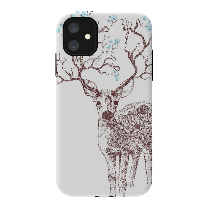 iPhone 11 StrongFit Forest Deer by Rose Halsey
