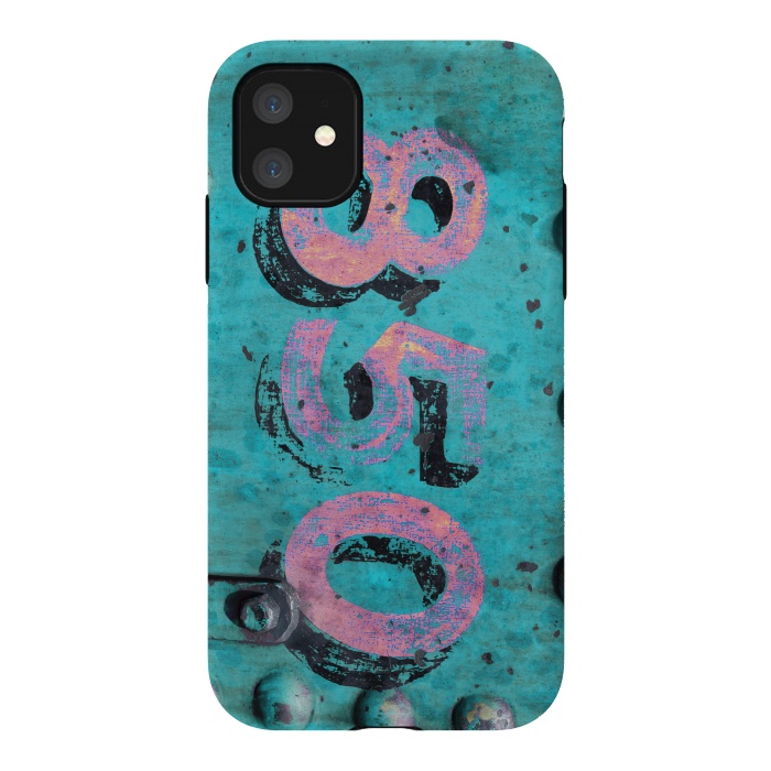 iPhone 11 StrongFit Number 850 Spray Paint Grunge by Andrea Haase