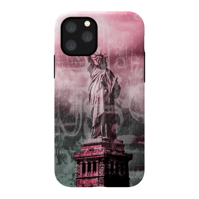 iPhone 11 Pro StrongFit Statue Of Liberty Mixed Media Art by Andrea Haase