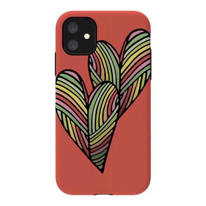 iPhone 11 StrongFit Two Hearts by Majoih