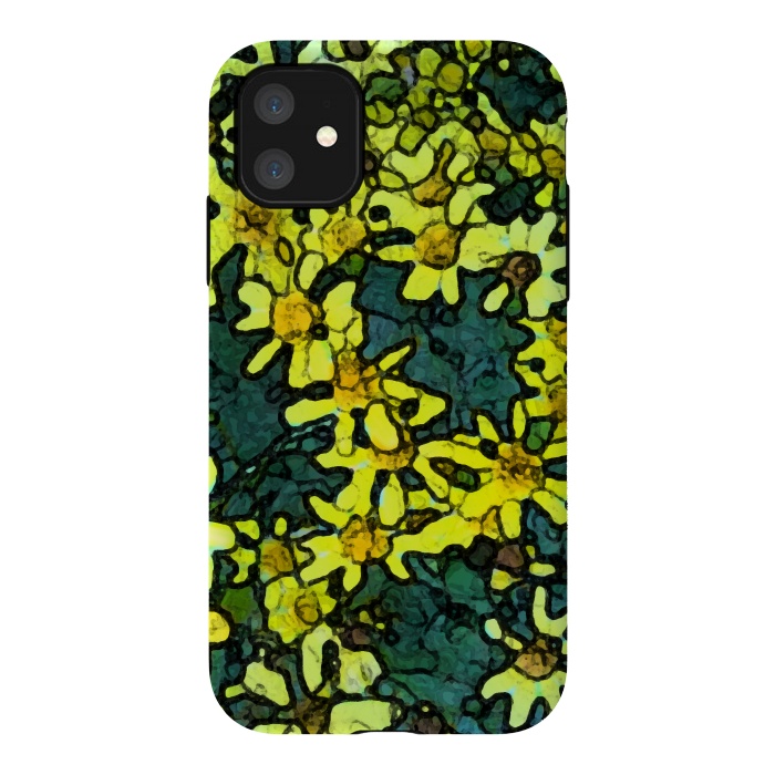 iPhone 11 StrongFit Yellow Daisies by Majoih