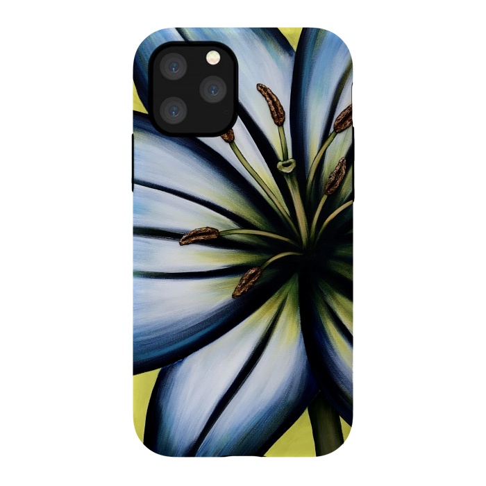 iPhone 11 Pro StrongFit Blue Lily by Denise Cassidy Wood