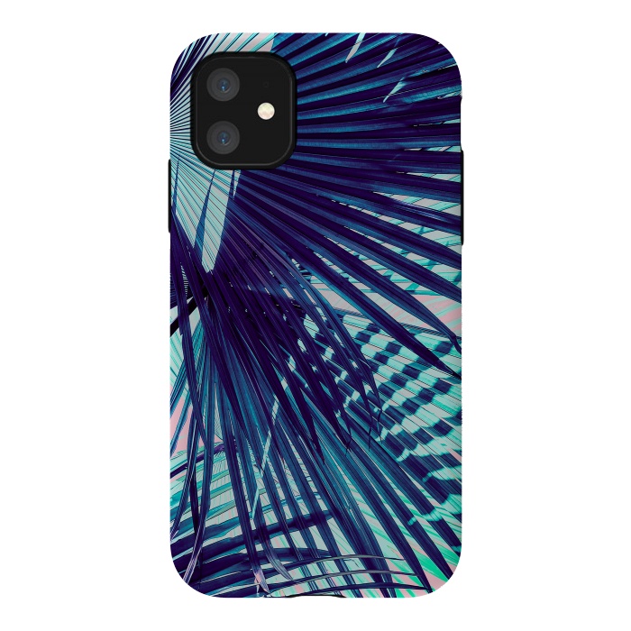 iPhone 11 StrongFit Palm leaf on the beach by Mmartabc