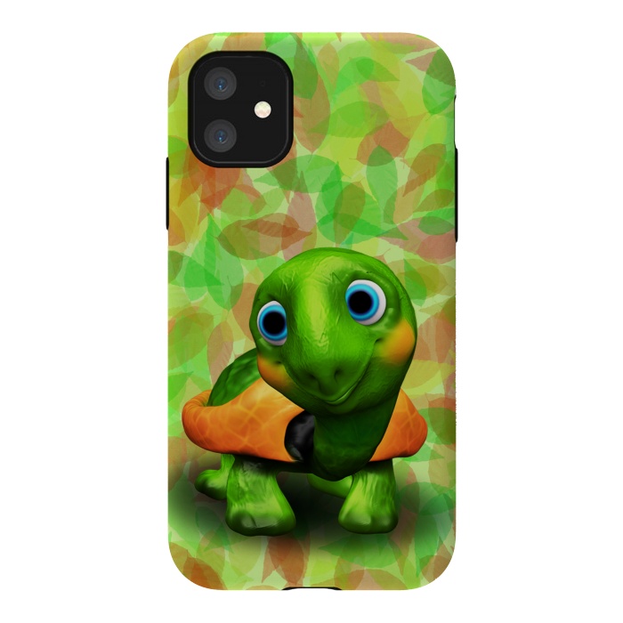 iPhone 11 StrongFit Green Turtle Baby 3D by BluedarkArt
