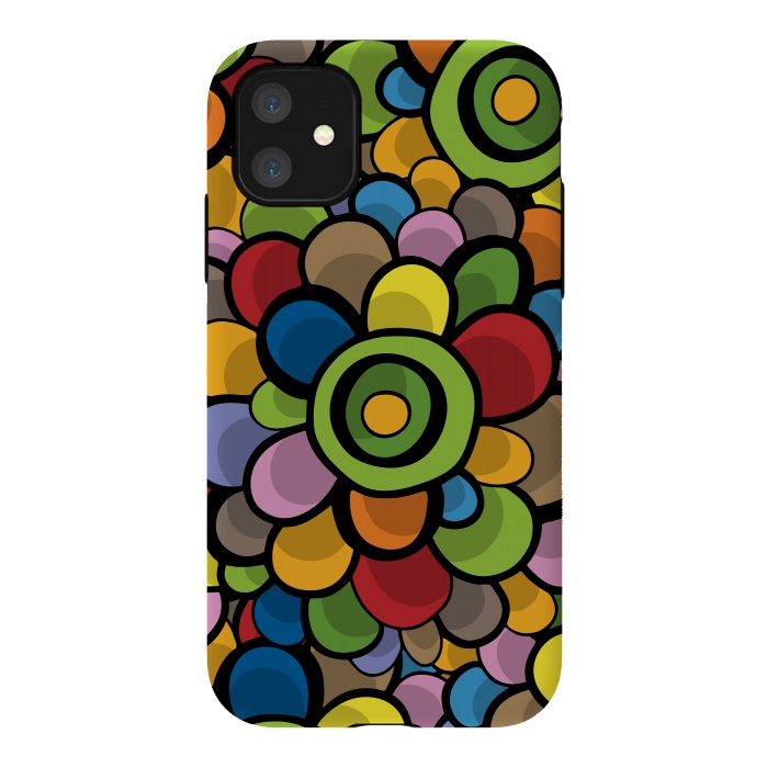 iPhone 11 StrongFit Spring Bubble Flower by Majoih