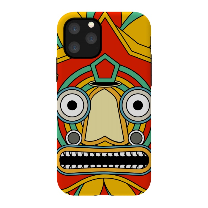 iPhone 11 Pro StrongFit indian tribal mask by TMSarts