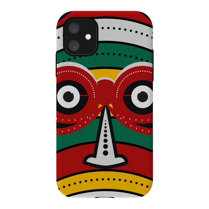 iPhone 11 StrongFit totem tribal mask by TMSarts