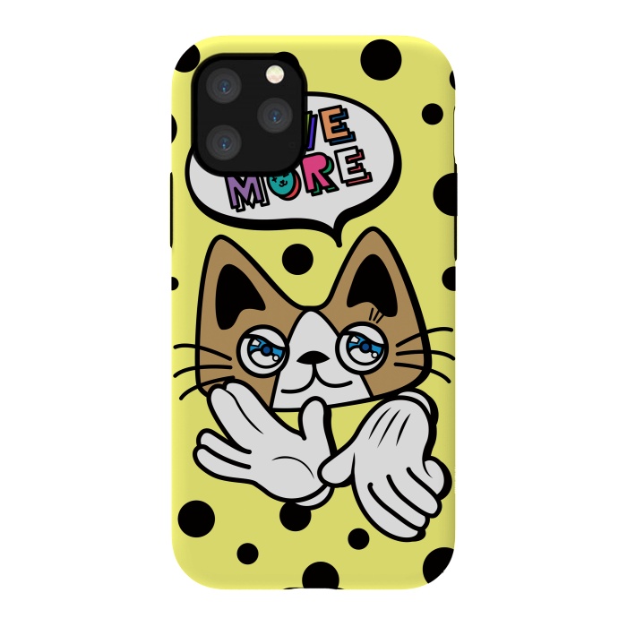 iPhone 11 Pro StrongFit CUTIE CAT by Michael Cheung