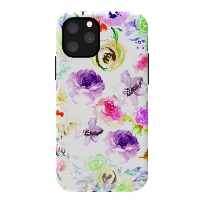iPhone 11 Pro StrongFit Different Watercolor Roses by Bledi