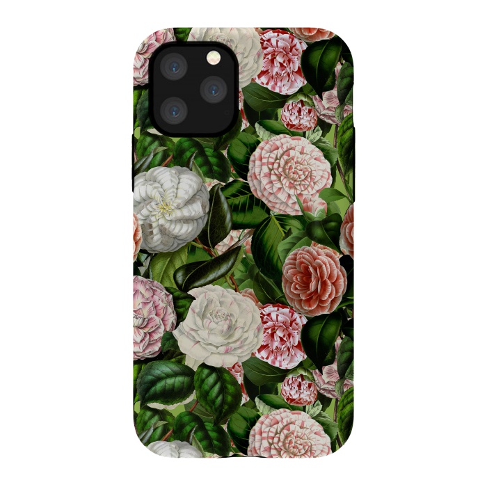 iPhone 11 Pro StrongFit Victorian Vintage Camellia Pattern by  Utart