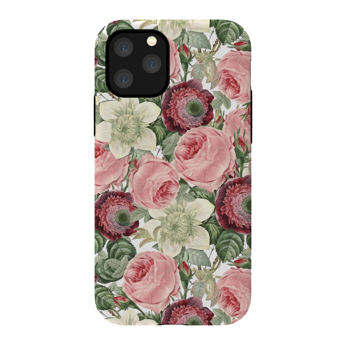 iPhone 11 Pro StrongFit Pastel Vintage Roses Pattern by  Utart