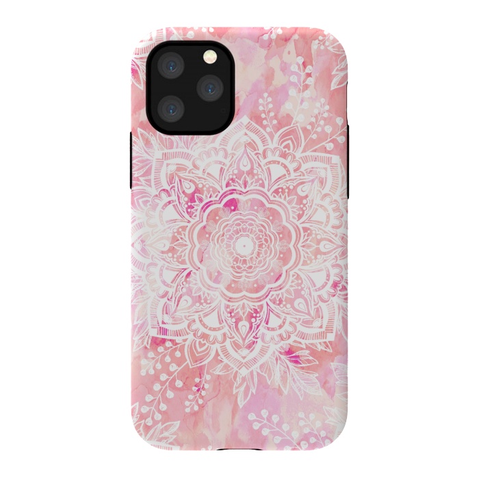 iPhone 11 Pro StrongFit Queen Starring of Mandalas-Rose by ''CVogiatzi.