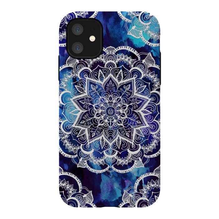 iPhone 11 StrongFit Queen Starring of Mandalas Navy by ''CVogiatzi.