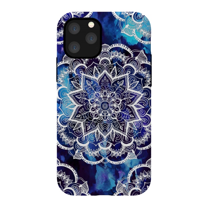 iPhone 11 Pro StrongFit Queen Starring of Mandalas Navy by ''CVogiatzi.