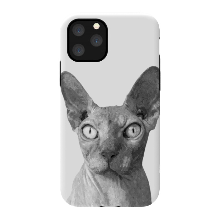 iPhone 11 Pro StrongFit Black and White Sphynx by Alemi