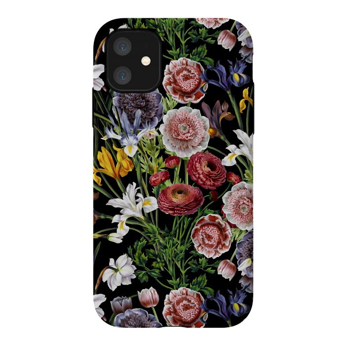 iPhone 11 StrongFit Vintage Flower Pattern by  Utart