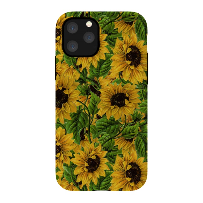 iPhone 11 Pro StrongFit Vintage Sunflower Pattern by  Utart