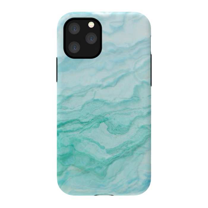 iPhone 11 Pro StrongFit Teal and Turquoise Marble Ink by  Utart