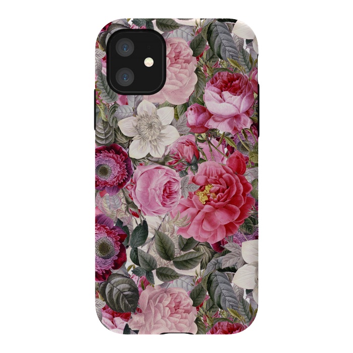 iPhone 11 StrongFit Luxuriantly Vintage Flower Pattern by  Utart