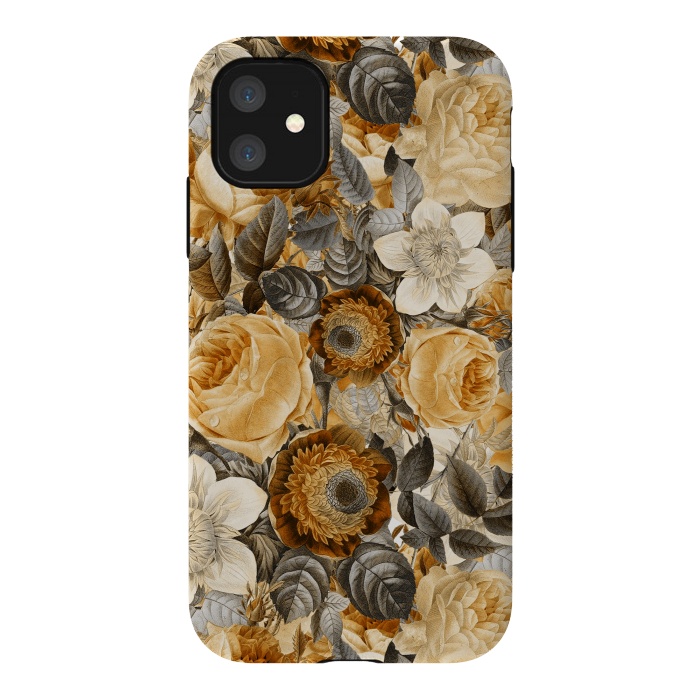 iPhone 11 StrongFit luxuriantly gold vintage floral pattern by  Utart