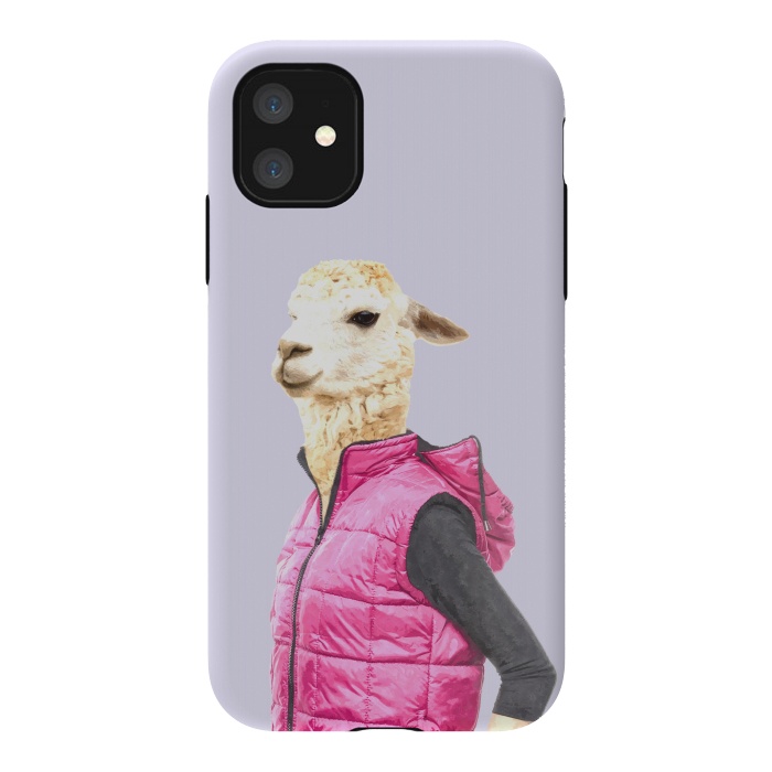 iPhone 11 StrongFit Fashionable Llama Illustration by Alemi