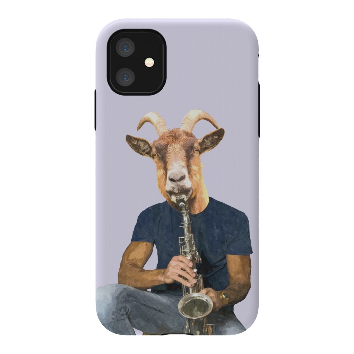 iPhone 11 StrongFit Goat Musician Illustration by Alemi