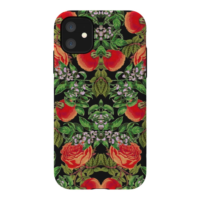 iPhone 11 StrongFit Floral Tomato by Zala Farah