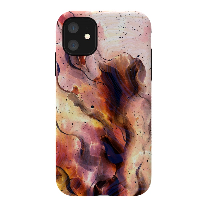 iPhone 11 StrongFit Burning Waves by Creativeaxle