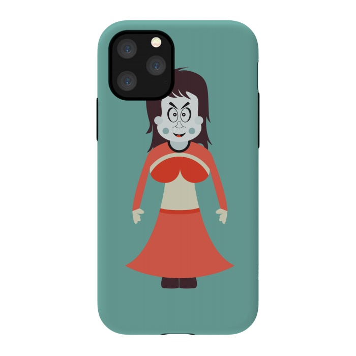 iPhone 11 Pro StrongFit old woman cartoon by TMSarts