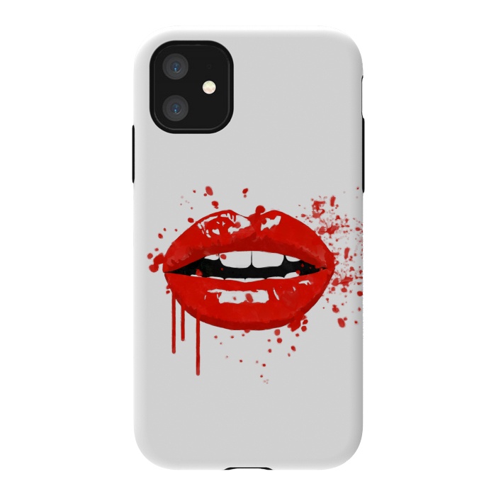 iPhone 11 StrongFit Red Lips Illustration by Alemi