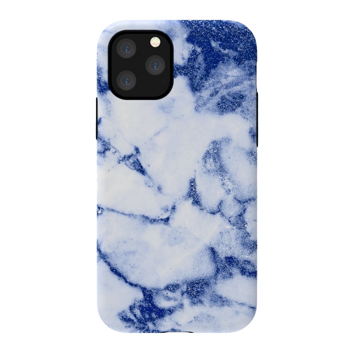 iPhone 11 Pro StrongFit Blue Veined Glitter Marble by  Utart
