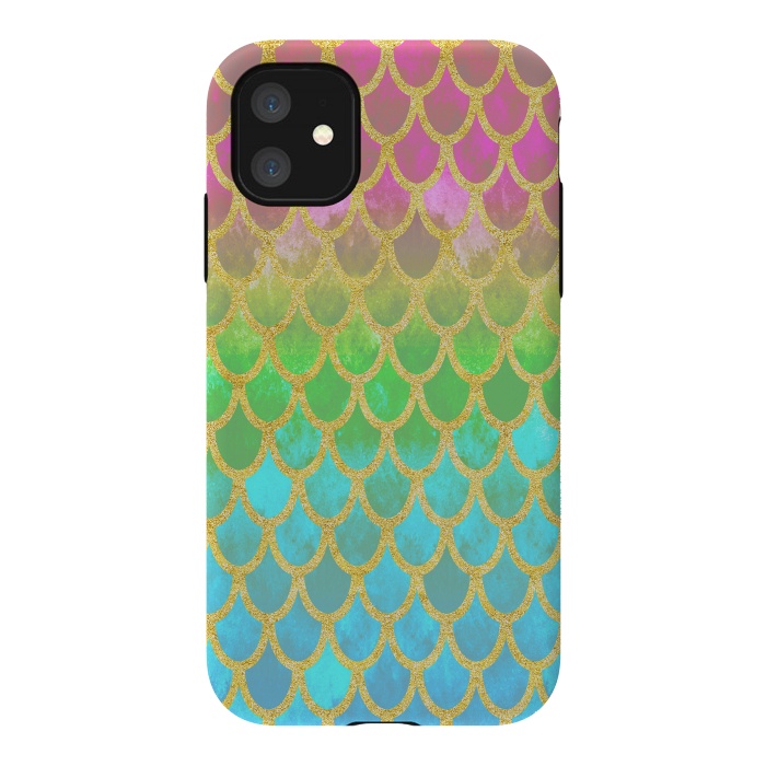 iPhone 11 StrongFit Pretty Mermaid Scales 115 by Angelika Parker