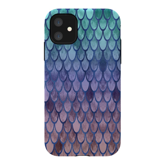 iPhone 11 StrongFit Pretty Mermaid Scales 99 by Angelika Parker