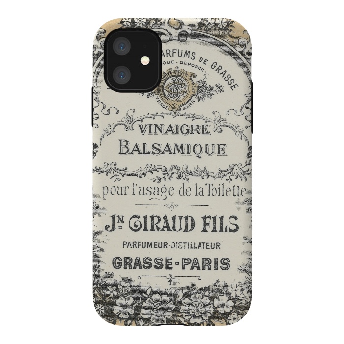 iPhone 11 StrongFit Vintage French Typography by Andrea Haase
