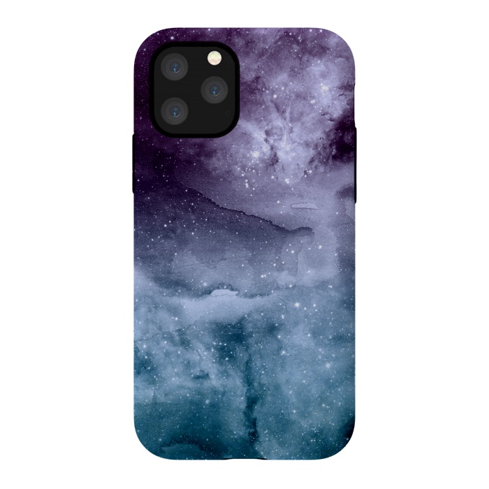 iPhone 11 Pro StrongFit Watercolor and nebula abstract design by InovArts
