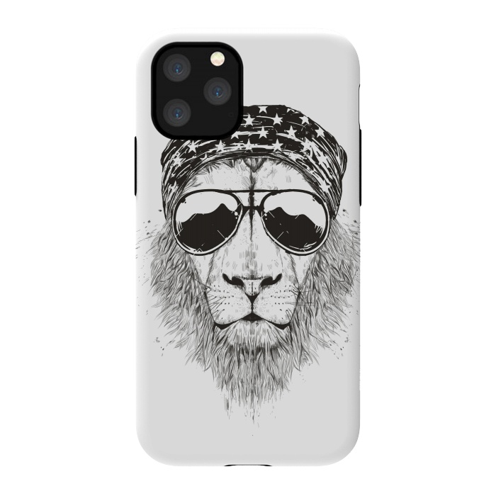 iPhone 11 Pro StrongFit Wild lion (bw) by Balazs Solti