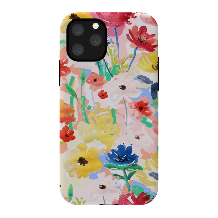 iPhone 11 Pro StrongFit Watercolor Florals 002 by MUKTA LATA BARUA
