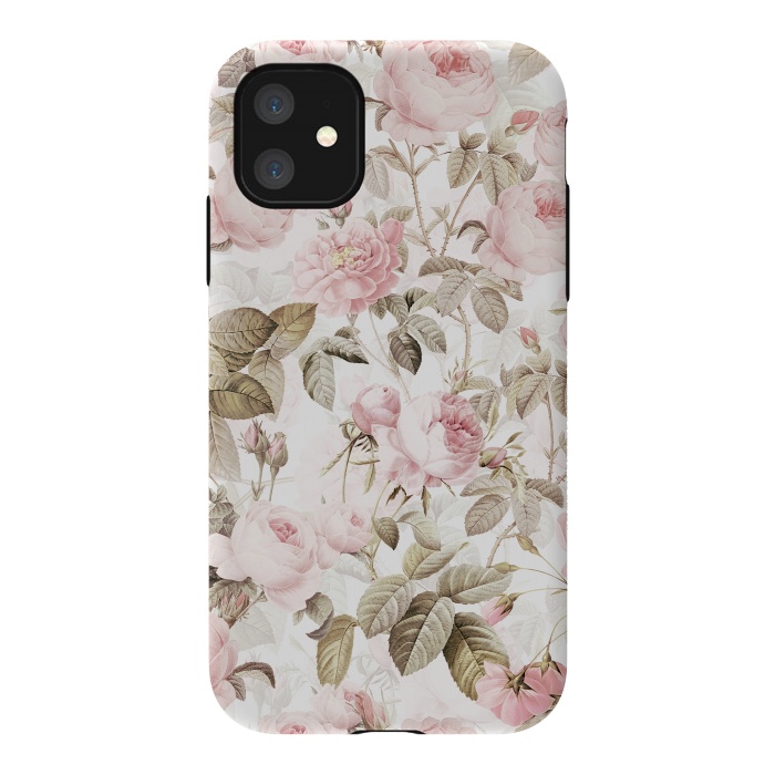 iPhone 11 StrongFit Romantic Vintage Roses Pattern by  Utart
